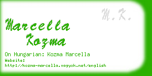 marcella kozma business card